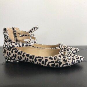 Marc Fisher Alie Flats in Brown Multi Fabric Size 6